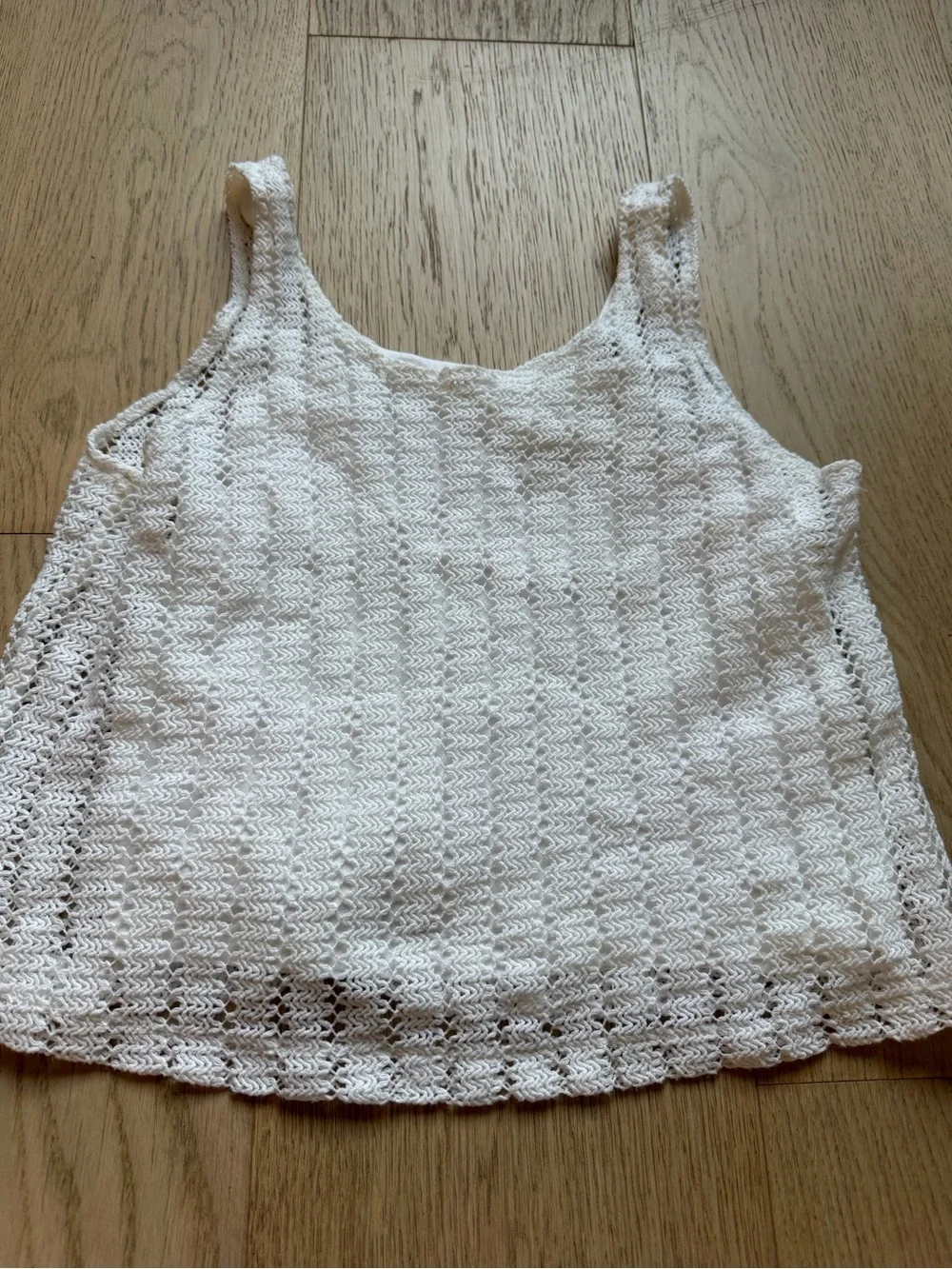 Zara Girls White Crochet Tank & Shorts Set- size 11-12 years